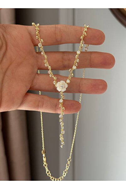 emy by emel luxury silver jewelry Altın Kaplama Özel Tasarım Taşlı Zincirli İ...