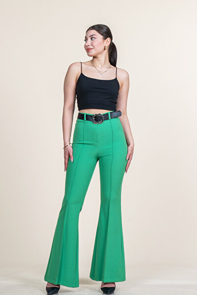 MissVina Spanish Style High Waist Belted Trousers 3950
