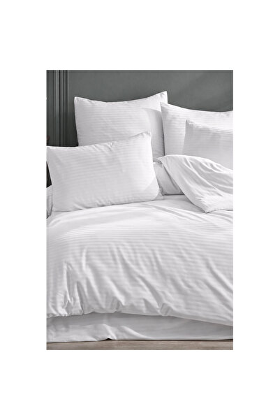 Lief Home Set cuvertură dublă din bumbac cu dungi din satin, în cutie, 200x22...