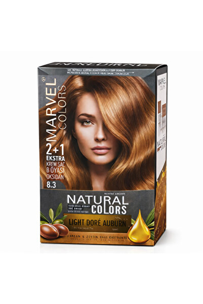 Marvel COLORS NATURAL COLORS Saç boyası 8,3 LIGHT DORE AUBURN (Açık Dore Kumral)