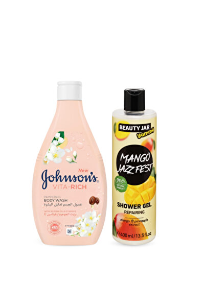 B H BIO HAIR مجموعة جل الاستحمام بالياسمين والمانجو - قطعتان (400 مل + 400 مل)