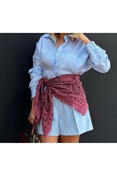 Markiz Takı Kujten Model Fuchsia Color Four Seasons Thin 70*70 Scarf