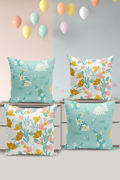 Filamente Husă de pernă cu imprimare digitală pe două fețe, 4 piese, Paște - ...