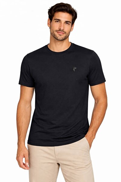 Hersley New Season Men's Modal Fabric Minimal Outdoor Logo T-Shirt