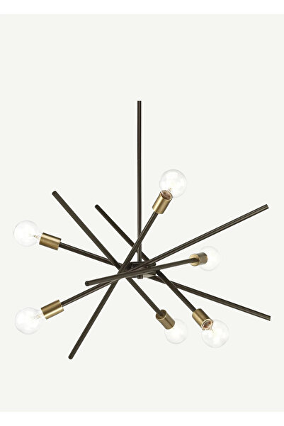 Bella Maison Jose 6'lı Avize Siyah-Eskitme (30x70 cm)