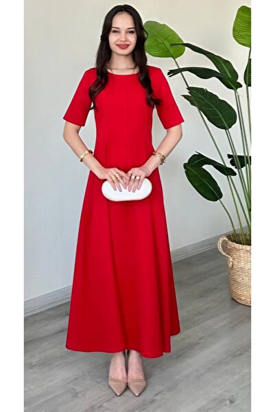 Şamdan Short Sleeve Long Dress