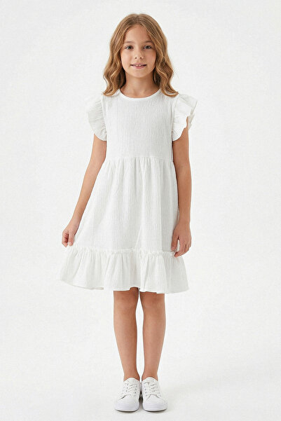 kinderos Φόρεμα για κορίτσια με μανίκια βολάν και σχέδιο μπουρούμικ - 26Y 202500