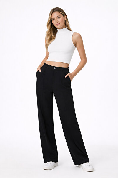 mezozoik Palazzo Wide Leg Oversize Comfortable Wide Cut Women's Trousers