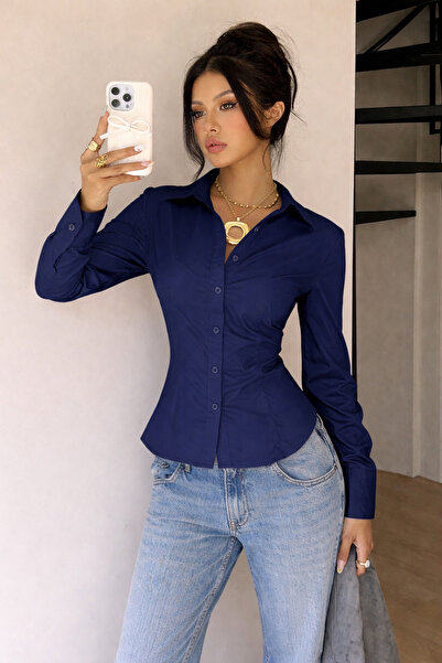 COOL TARZ Cămașă exclusivă pentru femei, slim fit, luxoasă, cu un aspect mini...