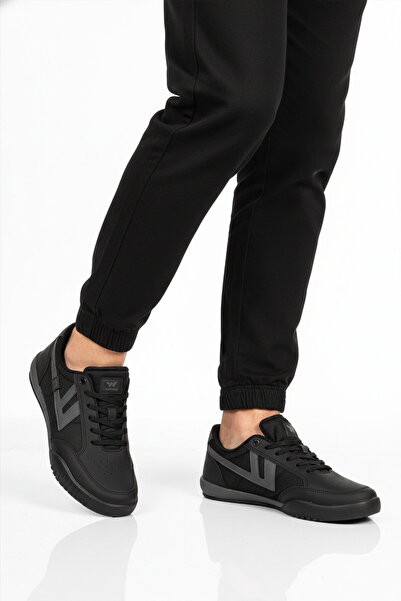 WALKWAY Pantofi sport negri, ușori și flexibili, cu șireturi, pentru bărbați,...