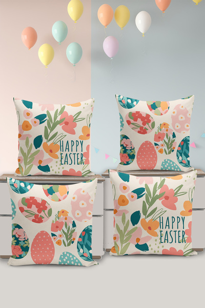 Filamente Husă de pernă cu imprimare digitală pe două fețe, 4 piese, Paște - ...