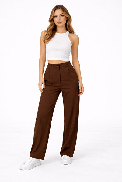 mezozoik Palazzo Wide Leg Oversize Comfortable Wide Cut Women's Trousers