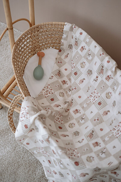 TBA COLLECTION بطانية من الموسلين القطني بنسبة 100% |   بطانية 100x100 سم - ك...