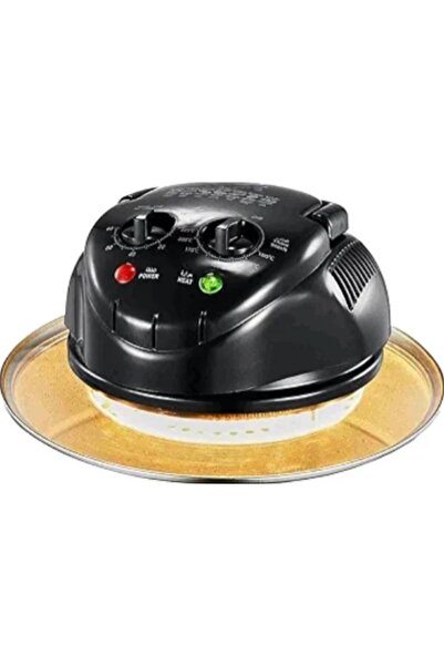 Tradeo فرن هالوجين كهربائي سعة 12 لتر مع مؤقت وتحكم في درجة الحرارة، لون أسود