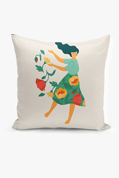 Filamente غطاء وسادة بطباعة رقمية على الوجهين - تصميم زهور ونساء