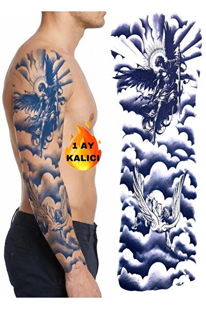 Mecit Tuhafiye 1 AY KALICI TAMBOY KOL KAPLAMA BULUT GEÇİCİ DÖVME