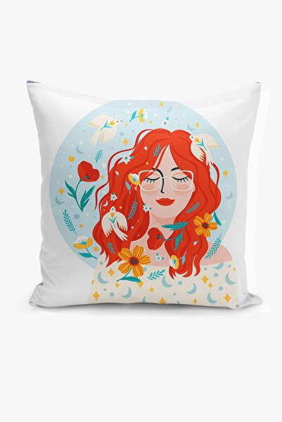 Filamente غطاء وسادة بطباعة رقمية على الوجهين - تصميم زهور ونساء