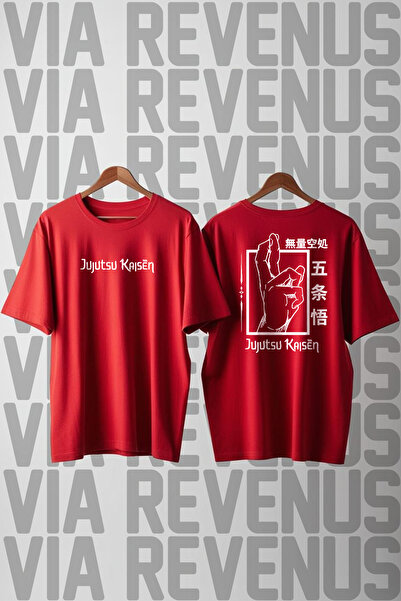 Vordevia Jujutsu Kaisen Printed Crew Neck Loose Fit 100% Cotton Unisex Tshirt