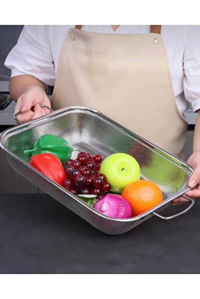 CEZVE HOME روكو مصفاة فضية من الفولاذ المقاوم للصدأ وعاء خلط سلطة المعكرونة ا...