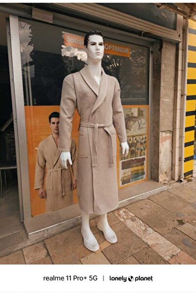 EVX 100% Cotton High-Quality Cotton Pique Bathrobe - Luxurious Softness and C...