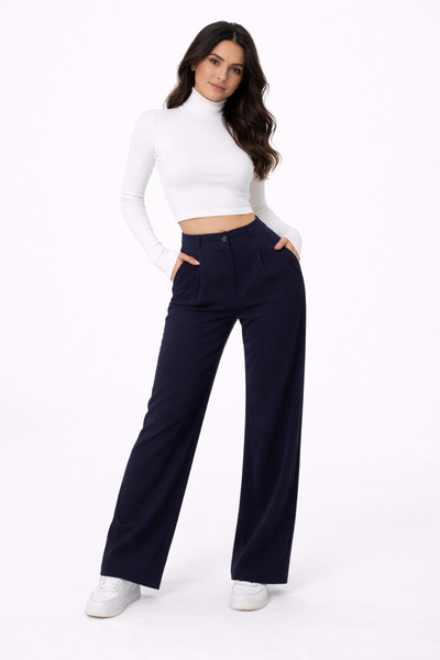 mezozoik Palazzo Wide Leg Oversize Comfortable Wide Cut Women's Trousers