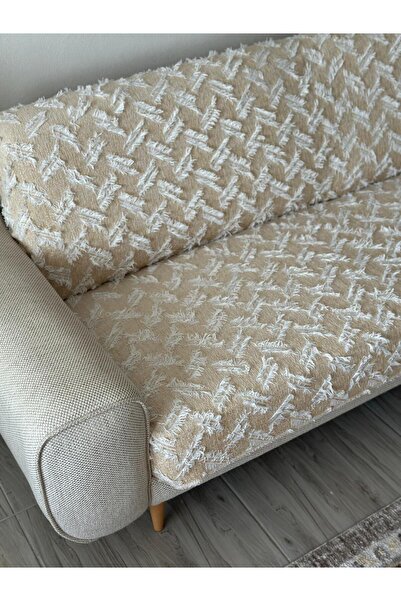 miar home perde tekstil 100% Cotton Light Gray Sofa Cover – Protective Cover ...