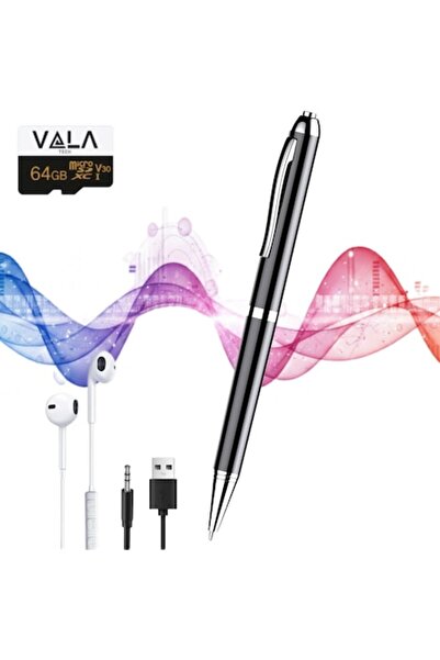 Vala Tech Ενσωματωμένος Κατασκοπευτικός Καταγραφέας σε Στυλό, 64 GB, Vala Tech ®