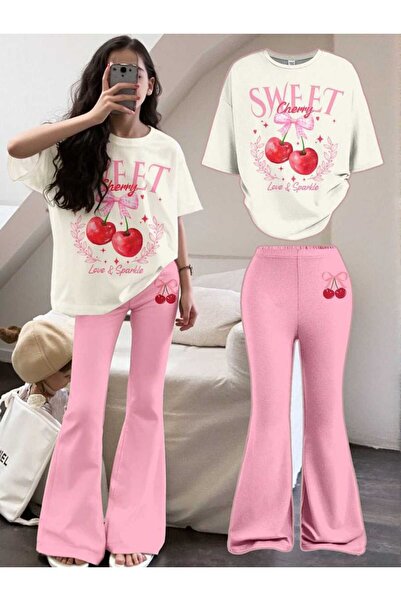 VESTIR BIEN Printed Children's Summer Spanish Style Top and Bottom Set Cotton