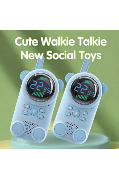 Tastech Walkie-Talkie 2 li Çocuk Telsizi 3 KM Menzilli Kablosuz Dijital Ekran...