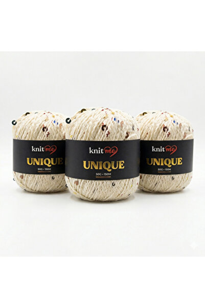 knitme UNİQUE Pullu ip 50 gr 150 mt 3 lü