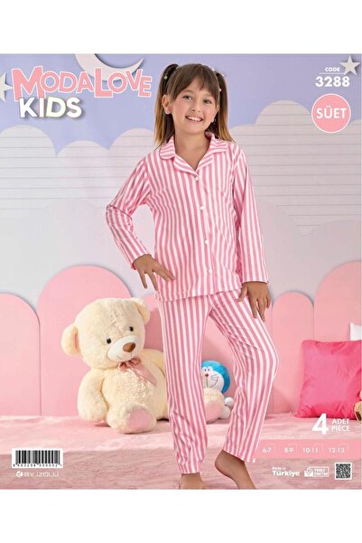 ROYAM Modalove Girls' Milan Fabric Buttoned Front Suede Winter Long Sleeve Pa...