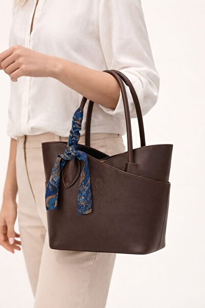 My Kids Wear Geantă de umăr cu detaliu eșarfă și croială în V pentru femei - ...