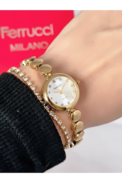 Ferrucci Steel Strap Minimal Case 2 Year Warranty 3 Atm Waterproof Women's Wr...