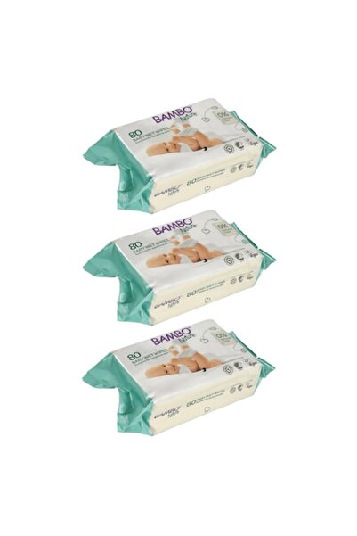 Bambo Nature Șervețele umede, 3 x 80 bucăți