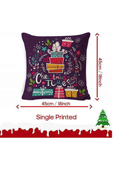 OEM Set 2 fete de perna cu motiv Sarbatorile de Iarna Sengruili, 45 x 45 cm, bumbac, multicolor
