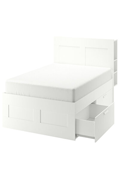 IKEA Beyaz Fonksiyonel Karyola 140x200 cm