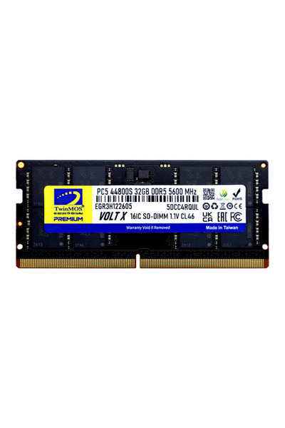 TwinMOS TMD532GB5600S46, 32GB, DDR5, 5600MHz, CL46, 1.1V Notebook Ram
