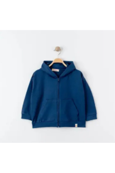 Tiffany Sweatshirt Kapüşonlu Oversize Theme Lacivert