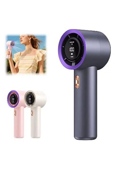 SimpluAcasa Portable Handheld Turbo Fan, 199 Speeds, LED Display, 3000-4000mA...