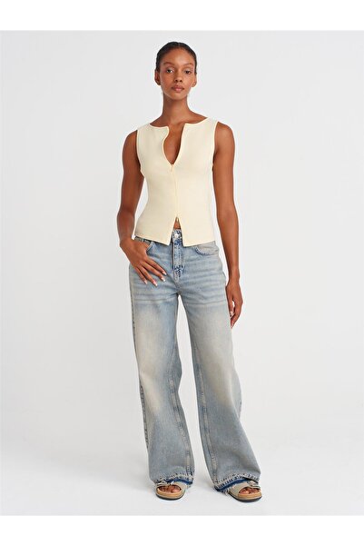 MU&ME BOUTİQUE Body Fermuarli Dlvn 94% Cotton