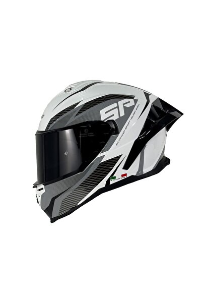 Sway 867 POWER White Black Kapalı Kask