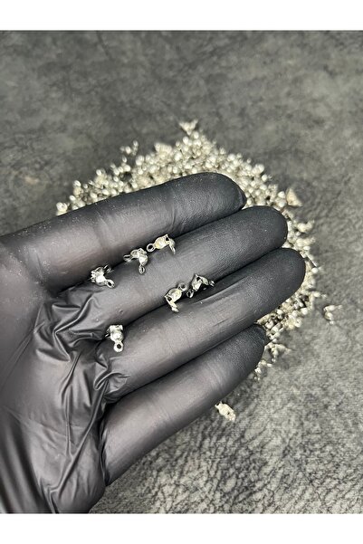 Mos Tespih 40 Adet Gümüş Renk Tesbih Kapama Bit Kapama Düğüm Gizleme Kolye Bi...