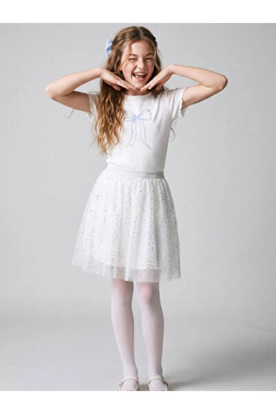 LC Waikiki Fusta tutu pentru fete cu talie elastică, ecru, Ziua Copilului 23 ...