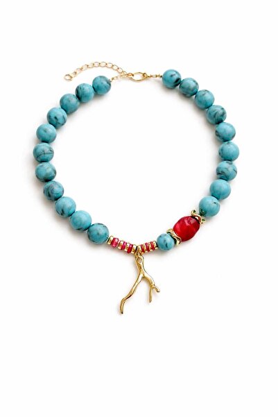 Venus Design Blue Beaded Sea Necklace