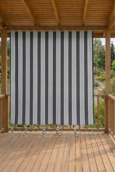 SHY TEKSTİL ANTRASİT-GRİ Demir Halkalı Su Geçirmez Rüzgâr Dayanımlı Pilesiz B...