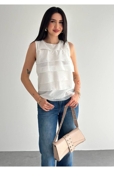 Noa&Noa Μπλούζα με λεπτομέρειες σε στρώσεις και χοντρές τιράντες