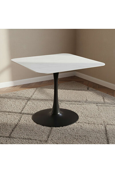 Home Box طاولة طعام مربعة من الحجر المُلبد لـ 4 أشخاص من إلفيس