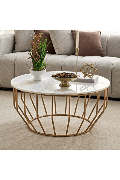 Home Box Vendra Benz Genuine Marble Top Coffee Table