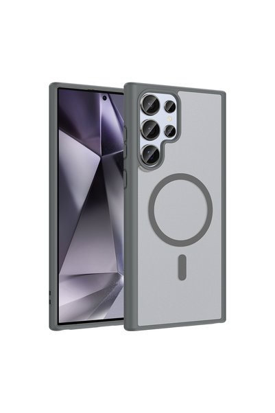 kilifone Galaxy S22 Ultra Compatible Case Magsafe Supported Babet Cover - Gra...