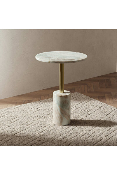 Home Box Cavon Avani Genuine Marble Accent Table